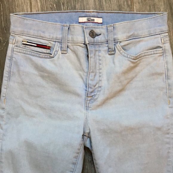 Tommy Hilfiger Light Wash Distressed Skinny Jeans - Picture 2 of 7